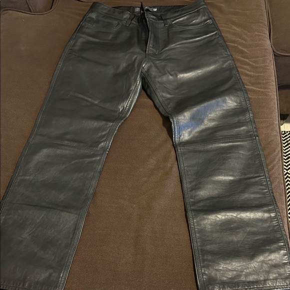 GAP Men's vintage laether pants. Bootcut/wide leg. - Picture 4 of 6